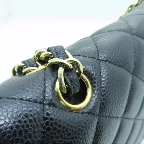💎 GORGEOUS 💎 CHANEL CAVIAR FLAP DOUBLE CHAIN QUILTED JUMBO MAXI - Picture 6 of 16